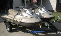 Please, serious inquiries only.
Asking $10,000 for TWO;
2003 SeaDoo GTX 4-TEC, Limited Edition Jet Skis / Waverunners
4 stroke
185HP, Supercharged.
Direct drive transmission, with Forward, Neutral, and Reverse
WITH
2009, Black, Com-Fab Double Ski Trailer.