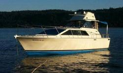 FOR SALE Here we have a beautiful 1972 Trojan 26 foot. Cabin cruiser, Includes tandem axle trailer..Chrysler 225 hp v-8 gas powered. Dual 50 gallon fuel tanks. Aprox 260 mile range. Paragon v drive trans, new prop, shaft just trued, cutlass bearing new,