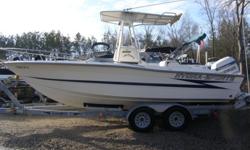 This 22 ft Center Console is set up to fish.
With lots of fish boxes and three live wells.
Washdown
Anchor and and line.
Tandem trailer.
The 200 Evenrude is a 1993 model with low hours
Call Angus
1(803)532-2270