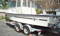 This boat was purchased new in 1994. One owner with 546 easy hours. 4.3 liter V-6 Volvo-Penta outdrive with duo Prop (counter rotating twin props) dual batteries, porta potty in cabin, depth finder, compass, marine radio, anchor with 100? of line and