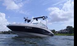 185 sport, low hours, wake tower with speakers, bimini top, lots of extras