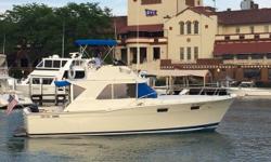 There is nothing like the classic lines of a Chris Craft Commander. See updated custom salon with L shape settee and fantastic galley space on the port side. Upper and lower helm. Sleeps four in two cabins. Engines are old but run great. Seller has survey