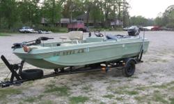 Bass boat; depth finder; trolling motor; bow to stern custom vinyl top (never been used!); two batteries (main & trolling); trailer; life vests & bumpers included; boat great condition for it's age! Only reason for selling, getting pontoon boat.
Category: