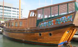 1972 Chinese Junk 52' "Chris Wickum" is an authentic Chinese junk built in 1972 in Kowloon China (Hong Kong) and is currently berthed in Jack London Square (Oakland, California.) Fred Anderson Boat Works painstakingly re-built this magnificent vessel over