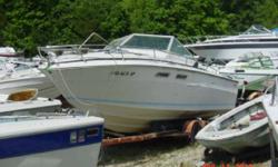 Family Cuddy Cabin
Smooth riding well built Sea Ray SRV 240 Cuddy with a hand laid fiberglass hull. The outdrive is included but it is being sold as it is complete but not serviced. It will be a fine boat once restored. Trailers available. LML 5.14.12