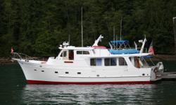 Spectacular in every way, from appearance, upgrades and maintenance! This wonderful boathouse kept vessel features low hour Lehman engines with extensive preventative maintenance , a new 6kw Northern Lights generator, Kabola hydronic five zone heating