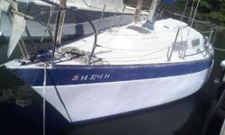 1974 Hughes 26
1974 Hughes 26ft sailboat. She has 3 sails included main, regular jib and a jenoah jib. The interior is in good condition and the bilge is dry. There is a head with a privacy door. The galley is equiped with an alcohol stove, icebox and a