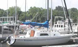 This well maintained 1974 P26 in Stamford is a wonderful opportunity to get out on the water with your young family in classic Alberg design. The Pearson 26 is one of the early fin keel, spade rudder designs which translates to an easily sailed and easily