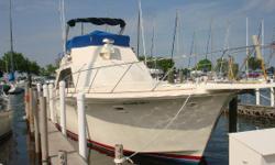 Great Classic boat with twin diesel power.Always a freshwater baded Roat.Upgraded radar and auto pilot. Two staterooms for extended trips. Maser Stateroom features under berth storage hanging locer and head with stall shower. The guest day head also has