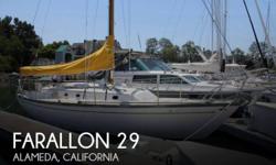 Actual Location: Alameda, CA
- Stock #078351 - If you are in the market for a cruiser sailboat, look no further than this 1975 Farallon 29, just reduced to $13,500 (offers encouraged).This sailboat is located in Alameda, California and is in good