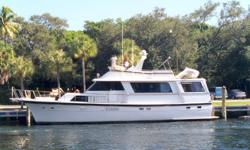 Accommodations
LOWER DECK:This rare popular galley up 58' Hatteras motoryacht has four staterooms (all with flat screens) that sleep up toeight owners/guests. She is outfittedwith beautiful Mozambique teak throughout. All the way forward on the lower deck