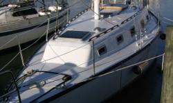 33 foot fast cruiser and good live aboard. Designed to be single-handed. Sure footed in Heavy weather. Ready to cruise some more. Equiped with Harkin Roller Furling and has four Lumar Winches. Has Edson pedestal steering,Bow pulpit, stern pulpit, and