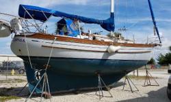 Linneais a 1979 Baba Flying Dutchman 35
This full keel double ended blue sailor is a classic
Its a safe cruising sloop with a spacious salon
&nbsp;
Recent Upgrades:
Transmission rebuilt 2018
Air conditioner added 2011 and professional serviced 2017