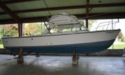 Legendary Deep V Fishing boat. This one has been well maintained with a restoration in 2002 and brand new fuel tank and fuel system components. Trades ConsideredACCESSORY ANCHOR W/LINES CABIN SLEEPS: 2 STATEROOM (1) CANVAS BIMINI TOP BRIDGE COVER CANVAS