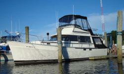 (Sistership shown in main photo) A cruiser with great fuel economy and cruising speeds, the 1980 Mainship 34 Trawler is a practical and well built yacht with a lot to offer. Single Perkins diesel IB, 160HP. VHF, radar, speed/depth, GPS. New transmission 3