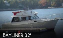 Actual Location: Augusta, ME
- Stock #082338 - If you are in the market for a motor yacht, look no further than this 1982 Bayliner 3270 Explorer, just reduced to $19,500.This vessel is located in Augusta, Maine and is in great condition. She is also