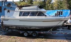 Standard Features Include; bimini top, dual helm seat, bumper holders, cold water system, hot water heater, walk thru transom, extended swim platform w/ ladder, trim tabs, bottom paint, sun deck, fume detector
Galley Features Include; sink, 2 burner