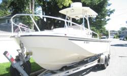 The only one of her kind! Legendary Boston Whaler deep V hull with incredible seakeeping ability combined with economy and performance of a new Volva Penta Diesel. This boat sips fuel, consuming 2 GPH at cruise! This boat is a like a kid again with only