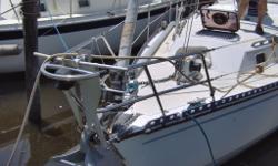 Equipped for cruising/live aboard life style. Additional hanging locker and closets. Gimbled, double burner/oven gas range. Fridgeomatic keel cooled reefer
45 lb CQR w/ 90 ft 3/8 chain and 100 ft rode plus Fortress FX 35, chain and rode. 4 nearly new golf