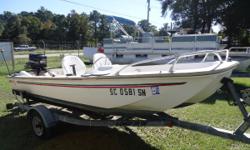 1985 McKee Craft 14 Unsinkable Skiff
1985 MCKEE 14FT SIDE CONSOLE MODEL WITH A 1988 MERCURY FUEL INJECTED 35 HSP. VERY DESIRABLE HULL AND PERFECT FOR FISHING/SHRIMPING THE INLETS AND SHALLOW WATERS. COMES WITH 2 BUCKET SEATS WITH CUSHIONS, ROD HOLDERS,