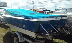 1985 18' Rinker Bowrider. This boat has seen better days but would make an excellent project boat. comes with inboard and outdrive already pulled from the boat. Trailer is included. Call Today!!! (727) 841-8811
Boat cover;