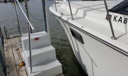 Great looking 32 Aft Carver priced to sell. Twin Crusader 270's, genset, new A/C-Heat pump, and additional portable A/C. Bimini tops on bridge, and aft, full enclosure for bridge, windlass, swim platform and ladder, nice dock box. New flooring in front