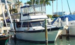 THE PERFECT LOOP OR ISLAND YACHT ....."CATCH THE SPIRIT" IS A MUST SEE !!! Beautiful Low Hour 38' Motor Yacht.Twin 210hp Caterpillar - Natural - DieselsOnly 1450 Original Hours.Very economical and nice 10 knot cruise. Vessel shows pride in ownership and