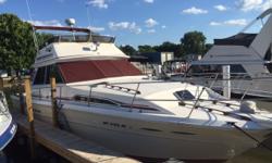 Versatile convertible design lends itself to both fishing and cruising. Private master stateroom, guest stateroom with upper and lower bunks. Trades considered. CANVAS BIMINI TOP (BURGANDY) SIDE/AFT CURTAINS DECK BACK ARCH DECK WASHDOWN SYSTEM ELECTRIC