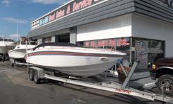 This 1986 Chris Craft Stinger 22' is powered by a 260HP Mercruiser. Features include: Dual batteries, stereo, center steering (very rare), cuddy cabin. A true classic, this is a very rare boat that rides like a 26 foot boat. And it comes with a free