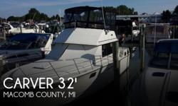 Actual Location: Harrison Township, MI
- Stock #077356 - POPULAR CARVER AFT CABIN!! PRICED FOR QUICK SALE!!Traditional Carver layout enables utility, efficiency and seasonal fun.There is ample room for multiple families to enjoy a day or weekend on the