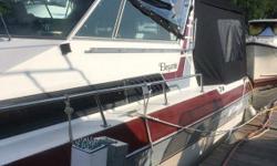 1986 Cruisers Elegante 297 Loa 32 Beam 10.8 Cabin Headroom 63 Draft 33 Born And Raised In Castleton On The Hudson Twin 350 Inboards V-drives 216 Horse Power Garmin Gps Map Navigation System Marine Air And Heat Installed 2003 Full Bath And Kitchen Two