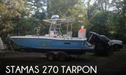 Actual Location: Huntingtown, MD
- Stock #087843 - Repowered in 2013!!!1986 STAMAS 270 TARPON FOR SALE!!!This Stamas Tarpon is built for the serious angler and has all the options you need to get the big ones! The hull features classic Stamas styling -