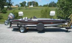 this one is Extra clean 91" Beam, New Minnkota 70, Boat has great finish, Hyd-Steering. 200 Hp Mariner We sell new boats by Nitro,Tracker,Sun-Tracker Tahoe, Bullet, War-Eagle,Stratos,Ebbtide,Caravelle,Key largo, and the new Falcon, with more brands to