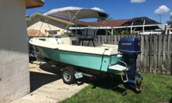 FOR QUESTIONS CONTACT: JOE 786-728-1147 or jinfiesta@gmail.com 1988 Angler 190 Center Console This boat has been completely redone with new gelcoat and awlgrip paint and has a new fuel system with a new Garmin 740s touchscreen GPS/Sounder , brand new