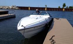 Clean, high performance Chris -Craft.&nbsp; Custom highly tuned Ford 460 blocks with King Cobra stern drives putting out 500 horse power each.&nbsp; 759 hours on the boat, engine were new around 2000 or 2001.
Triple axle trailer included!
Nominal Length: