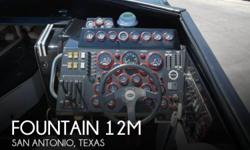 Actual Location: San Antonio, TX
- Stock #108078 - If you are in the market for a high performance, look no further than this 1988 Fountain 12M, just reduced to $53,250 (offers encouraged).This vessel is located in San Antonio, Texas and is in great