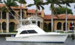 PERFECT FISHING AND CRUISING YACHT!
Nominal Length: 48'
Length Overall: 48'
Max Draft: 3.5'
Engine(s):
Fuel Type: Other
Engine Type: Inboard
Draft: 3 ft. 6 in.
Beam: 15 ft. 2 in.
Fuel tank capacity: 580
Water tank capacity: 150
Speed max: 26