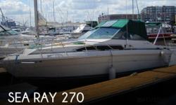 Actual Location: Baltimore, MD
- Stock #058070 - If you are in the market for a cruiser, look no further than this 1988 Sea Ray 270, just reduced to $9,600 (offers encouraged).This boat is located in Baltimore, Maryland and is in great condition. She is
