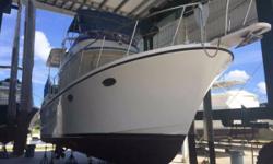 (LOCATION: LaBelle FL) The Chauson 35 ACMY is designed for comfortable long distance cruising. She comes with flybridge, aft deck, walk around main deck, a roomy salon, and two staterooms. A freshwater boat from Lake Erie, she has made the loop twice and