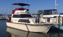 In exceptional condition and has had many recent updates, this 32 Marinette is a practical family cruiser! The 12 foot beam creates a large salon with a full galley, convertible dinette, and forward stateroom. The aft deck is roomy with access to the fly