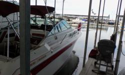 Wonderfully kept 250 Searay Sundance with 315 original hours, powered by 330hp 454 Mercuriser, recent impeller, bottom job and more! Includes Camper Canvas, 28 Covered slip paid through March 31st 2017, A/C, stove, fridge,and pump out head. Must see to