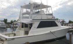 Owner has new boat so this one must go! This is a fresh water only 50C Viking with preferred 820 MANs. She has the three staterooms configuration & raised teak paneling interior. She has only 1300 original hours on the entire vessel with complete MAN