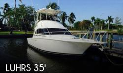 Actual Location: Naples, FL
- Stock #108520 - If you are in the market for a sportfish yacht, look no further than this 1992 Luhrs Tournament 350, just reduced to $63,400 (offers encouraged).This vessel is located in Naples, Florida and is in good