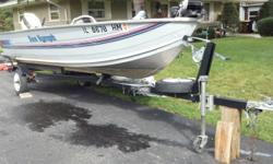 1993 16 foot Sea Nymph Backtroller 16.5 with Shorelander trailer. New flooring from bow to stern. 40 hp tiller with trim/tilt. Nice size fish well with aerator, newer bilge and trolling motor works great. 2 newer batteries as well as a newer gas tank and