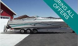 Actual Location: Tijeras, NM
1993 Envision Closed Bow high performance boat in good condition. This vessel is a great buy at this price. Always garage kept!Features include twin bolster seats, a porta pot, sink and single burner stove, trim tabs, SS