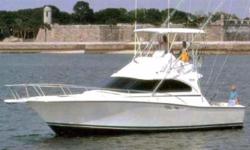 (LOCATION: New Port Richey FL) This Luhrs 350 Convertible is an affordable sport fisherman with flybridge, and large cockpit.&nbsp;The Luhrs 350 is a proven design with generous flare at bow, wide beam, is fully equipped with everything you expect in a