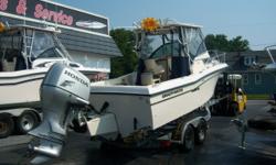 This 1994 22' Grady White Seafarer is powered by a 225 hp Honda 4 stroke motor. Features include: Hardtop, spreader lights, bow pulpit, Grady bracket, power steering, dual batteries, electronics box, never bottom painted, loaded with options. Our price