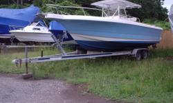 Call owner William at 631-903-0769. 27 CENTER CONSOLE W/TWIN 250HP YAMAHA OUTBOARDS. HULL RECONDITIONED IN AND OUT . NEW PAINT IN AND OUT. T TOP, LEANING POST, TRANSOM DOOR, SALTWATER WASHDOWN, FREASH WATER TRANSOM SHOWER, DUAL BATTERIES W/SWITCHES,NEW