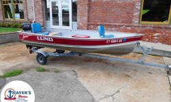 1994 Lund WC14 DLX - LUNS1939E3941993 Evinrude 9.9HP - 03227936This is a very nice used Lund 14 Foot utility boat, perfect for small lakes and river fishing. Perfect way to get out on the water without breaking the bank. The engine has great compression,