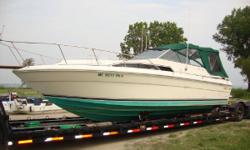 NICELY EQUIPPED THIS 1988 SEA RAY 270 SUNDANCER OFFERS A TERRIFIC OPPORTUNITY FOR CRUISING AND OR OVERNIGHTING -- PLEASE SEE FULL SPECS FOR COMPLETE LISTING DETAILS. &nbsp; Freshwater / Great Lakes boat since new this vessel features Twin 4.3-litre 170-hp